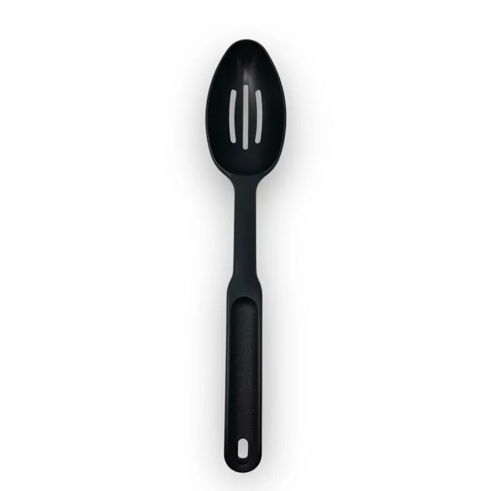 Pampered Chef Kitchen Utensil Black Slotted Serving Cooking Spoon Vintage